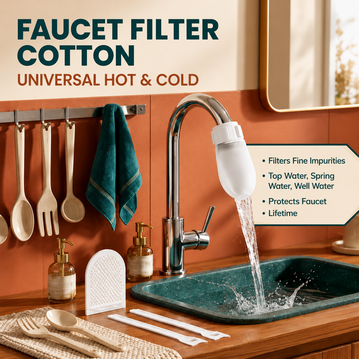 Anti-Splash Kitchen Faucet Filter for Sediment & Rust Removal🛒