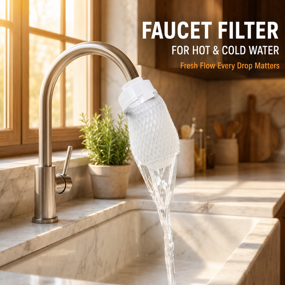 Anti-Splash Kitchen Faucet Filter for Sediment & Rust Removal🛒