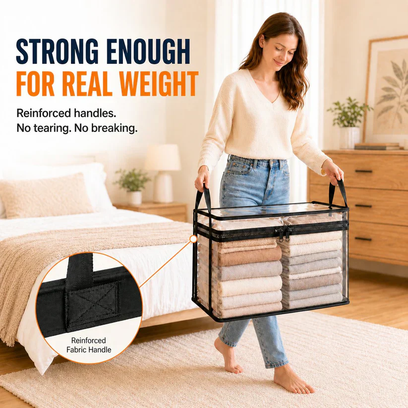 🔥250th Anniversary Special Day Sale 70% OFF📦Large Heavy-Duty Thick Plastic Clear Storage