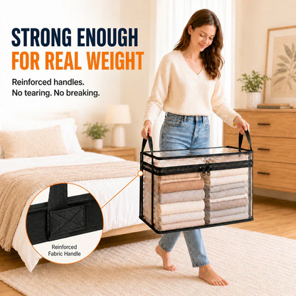 🔥250th Anniversary Special Day Sale 70% OFF📦Large Heavy-Duty Thick Plastic Clear Storage