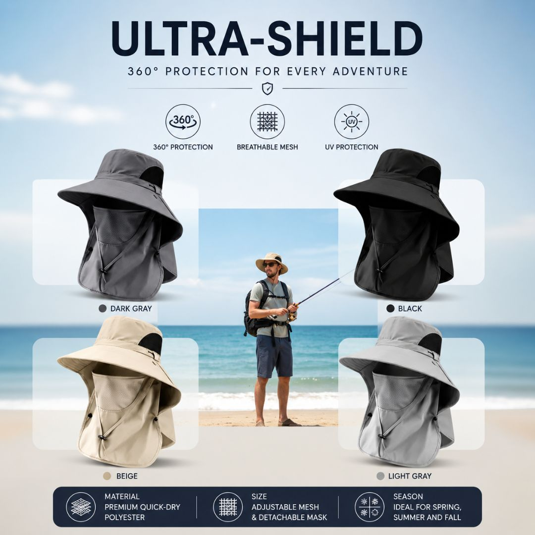 ☀️ SUMMER SALE 50% OFF 🔥 UPF 50+ Sun Protection Hat With Full Face & Neck Coverage