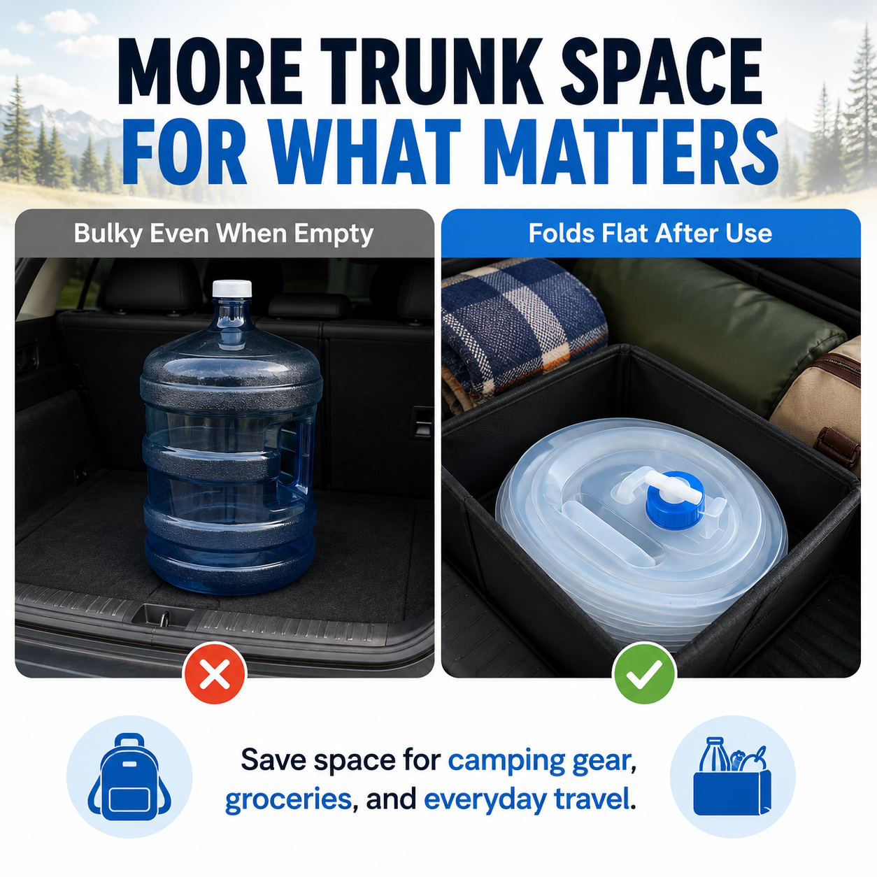 💧Summer Limited-Time 50% OFF☀️ – Collapsible Water Container with Spigot