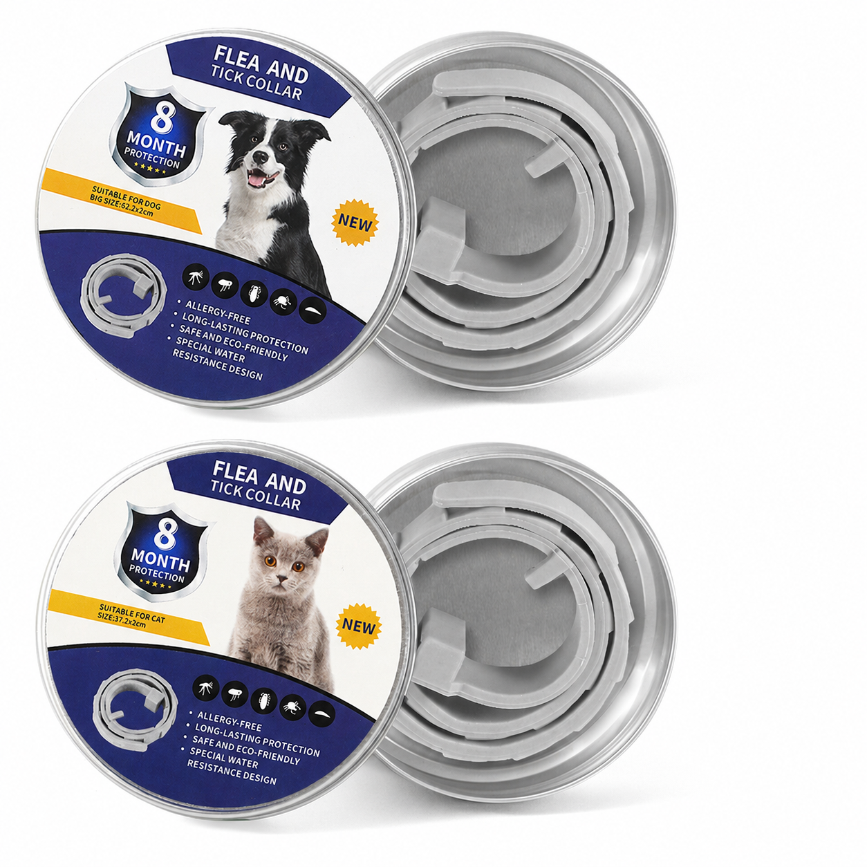 ✨Summer Limited-Time 50% OFF🔥 Adjustable Flea & Tick Collars for Dogs & Cats