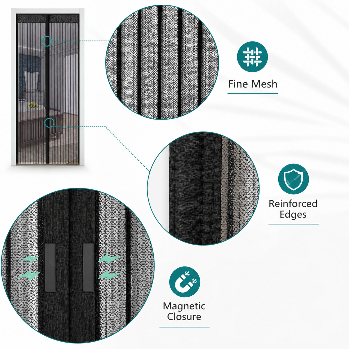 🧲Summer Limited-Time 50% OFF 🦟Magnetic Screen Door – Hands-Free Auto-Close Mesh Curtain for Bug