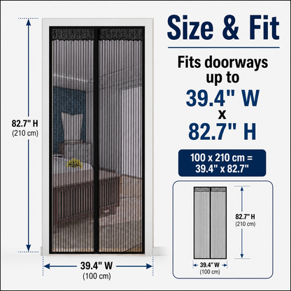 🧲Summer Limited-Time 50% OFF 🦟Magnetic Screen Door – Hands-Free Auto-Close Mesh Curtain for Bug