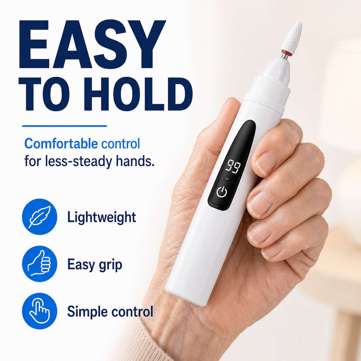 🔥Last Day 50% OFF✨ Electric Nail Grinder With LED Light