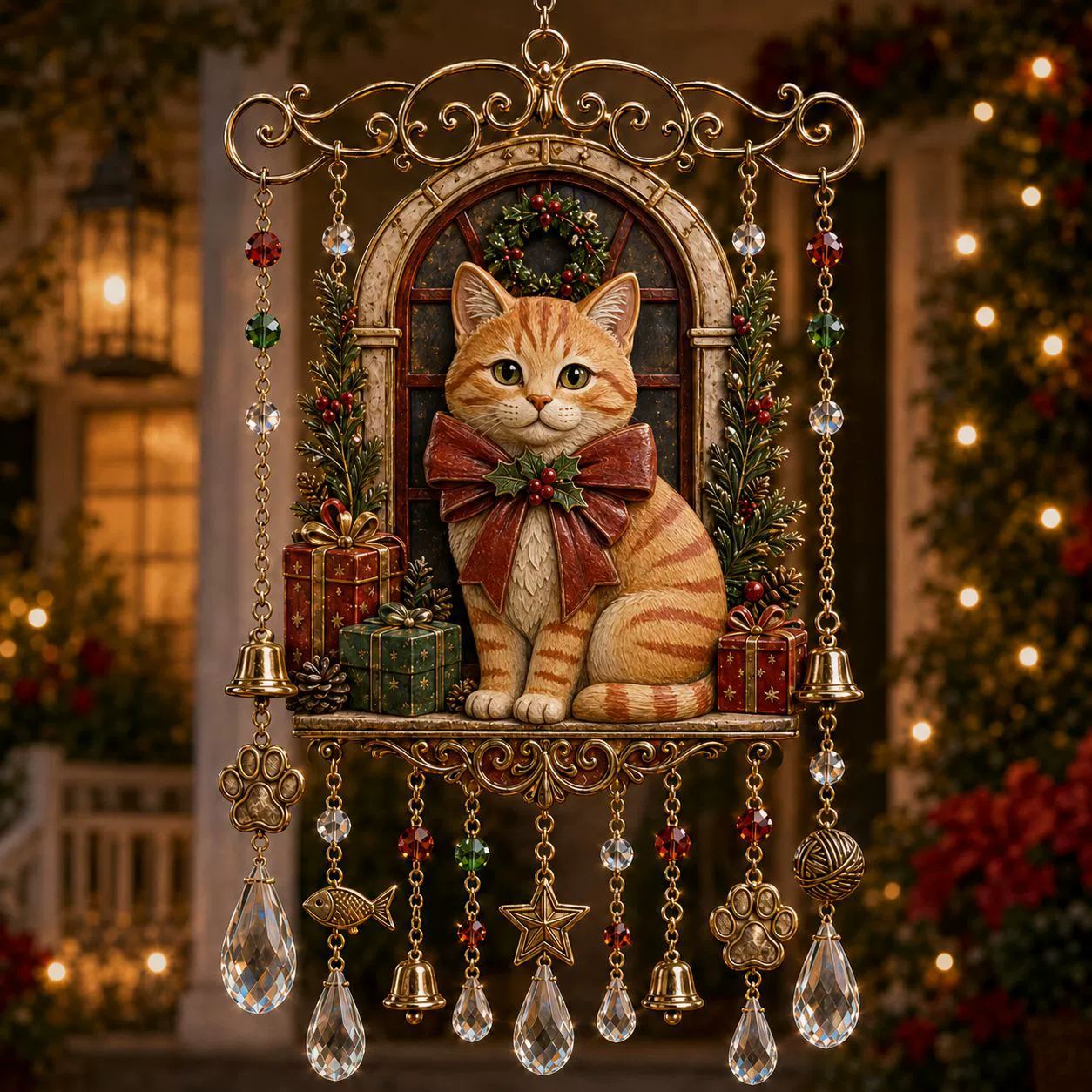 🎄Last Day 49% OFF🎐Handmade Christmas Stained Glass Window Hanging