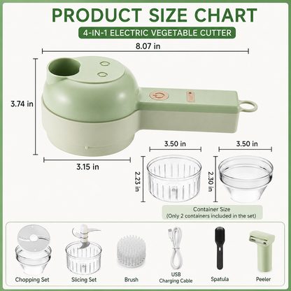 4-in-1 Cordless Prep Chopper — Chop, Slice & Prep Faster