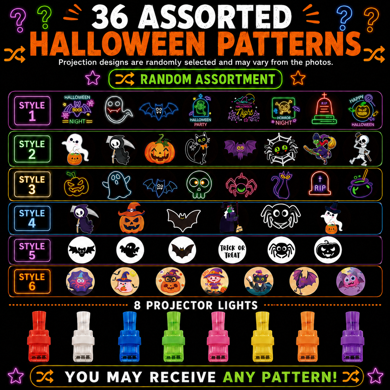 🎃 Halloween Finger Projector Lights – Mini Pattern Projector