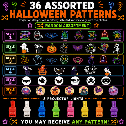 🎃 Halloween Finger Projector Lights – Mini Pattern Projector