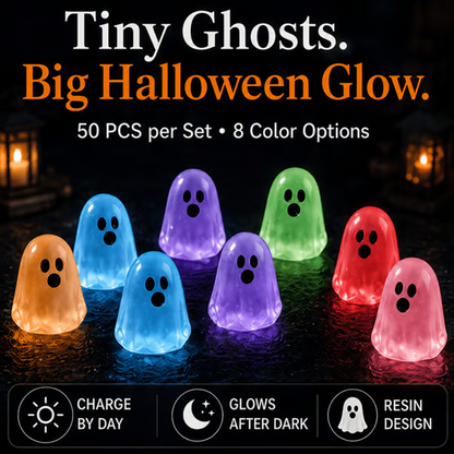 ⏳ Last day 50% OFF –👻Glow In Dark Cute Ghost Resin Bead Set