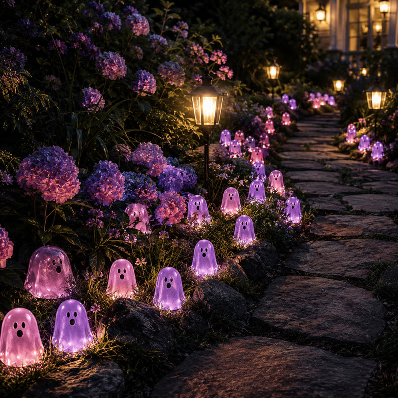 ⏳ Last day 50% OFF –👻Glow In Dark Cute Ghost Resin Bead Set