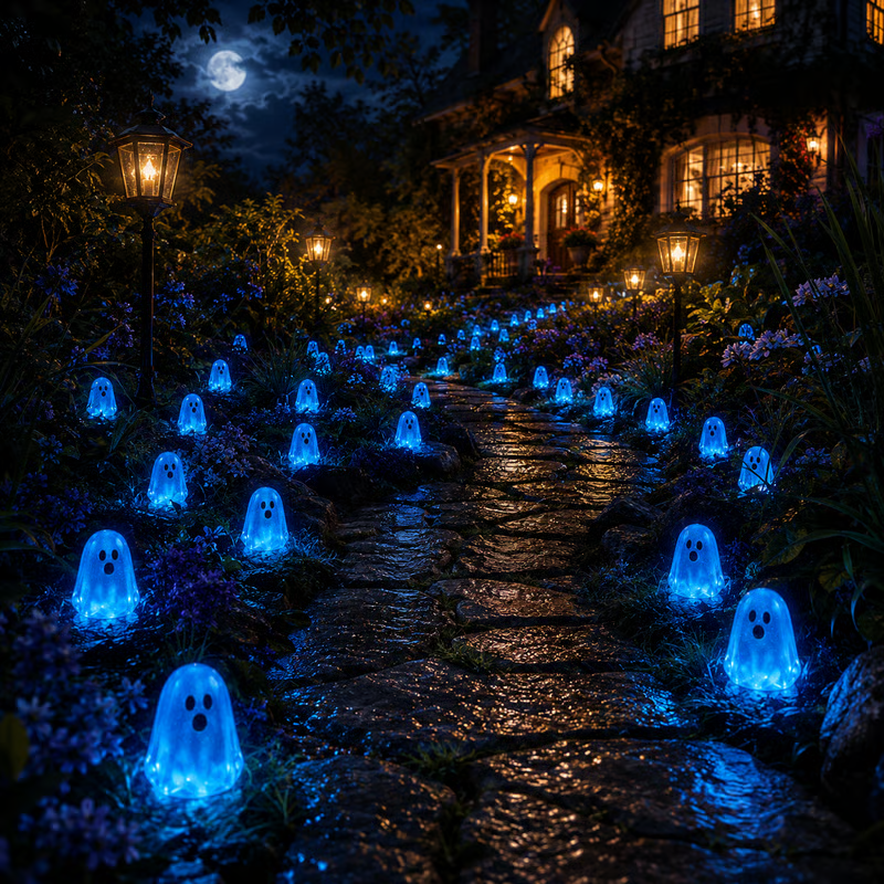 ⏳ Last day 50% OFF –👻Glow In Dark Cute Ghost Resin Bead Set