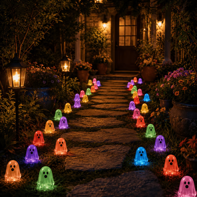 ⏳ Last day 50% OFF –👻Glow In Dark Cute Ghost Resin Bead Set