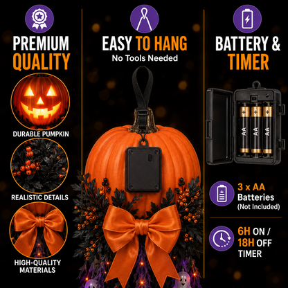 🎃 49% OFF Halloween Limited-Time Deal 👻 Lighted Pumpkin & Ghost Door Cascade