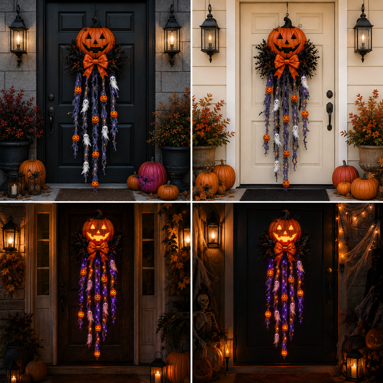 Halloween Door Cascade multiple doorway scenes