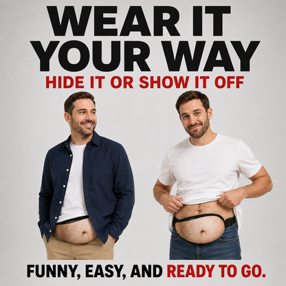 🍺Ultra-Realistic Dad Bod Fanny Pack – Funny Beer Belly Waist Bag