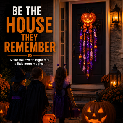 👻 49% OFF Halloween Limited-Time Deal 👻 Lighted Pumpkin & Ghost Door Cascade
