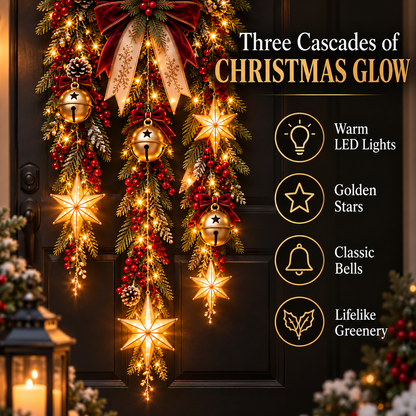 🐮Lighted Highland Cow Christmas Door Cascade🐮