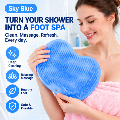 🦶 Hands-Free Shower Foot Scrubber Mat – Deep Clean & Massage Your Feet While You Shower