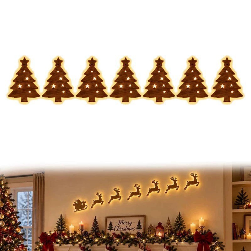 🎄 LED Reindeer Wall Decorations - ✨Festive Christmas Lighting