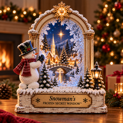 ✨Snowman’s Frozen Secret Window – A Glowing Christmas Village in Your Home ✨