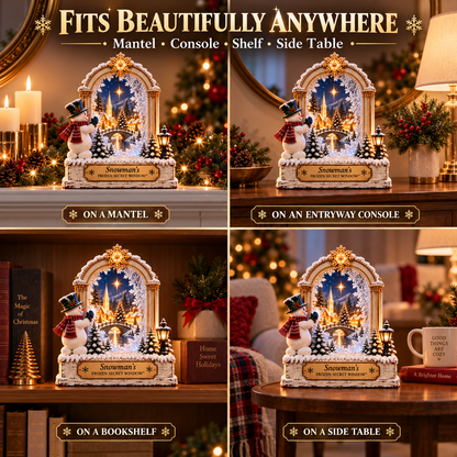 ✨Snowman’s Frozen Secret Window – A Glowing Christmas Village in Your Home ✨