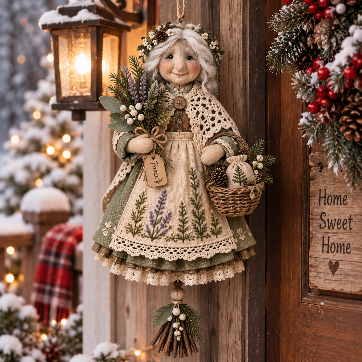 🍀👵 Handmade Good Luck Granny — Charming Hanging Charm for Happiness & Good Fortune