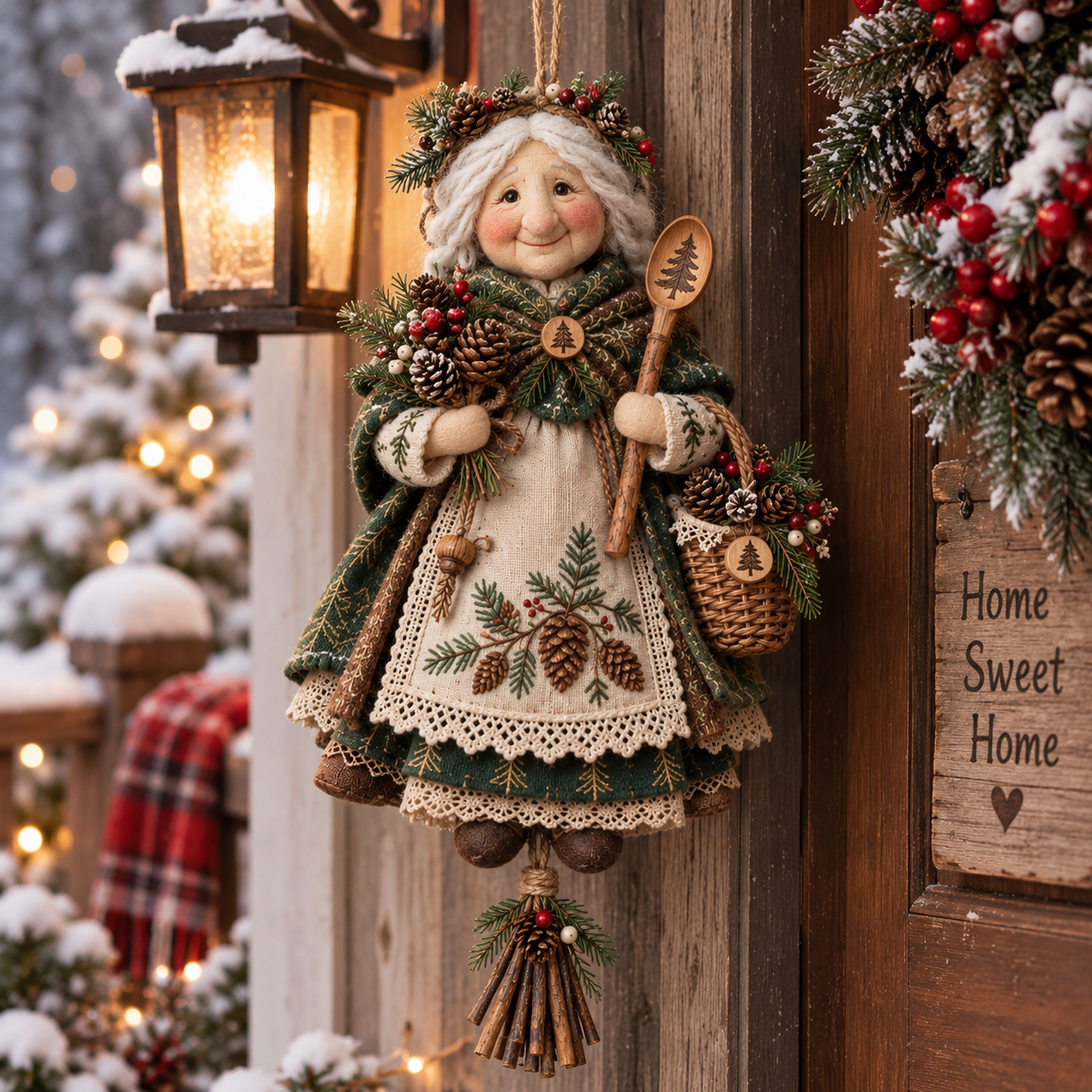 🍀👵 Handmade Good Luck Granny — Charming Hanging Charm for Happiness & Good Fortune