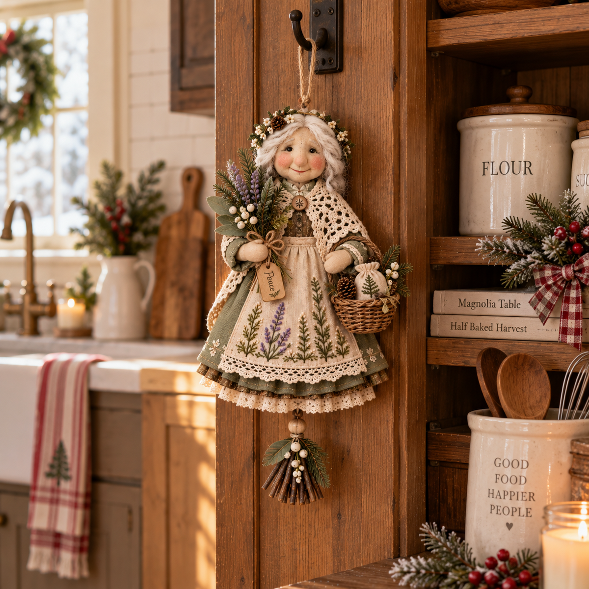 🍀👵 Handmade Good Luck Granny — Charming Hanging Charm for Happiness & Good Fortune