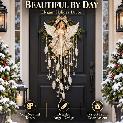 👼 Heavenly Holiday Glow Angel Light Cascade ✨ – Elegant Christmas Door & Wall Decor ✈️
