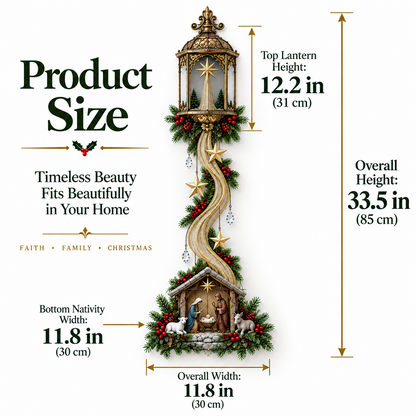 Christmas Story Lantern Cascade – Lighted Nativity Wall Decor