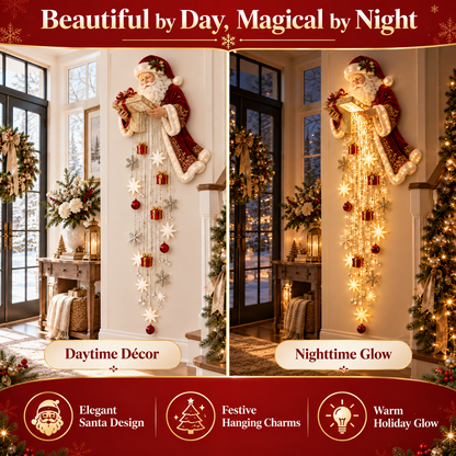 🎅 Santa’s Magical Gift Starfall Cascade™ | Lighted Christmas Wall Decor