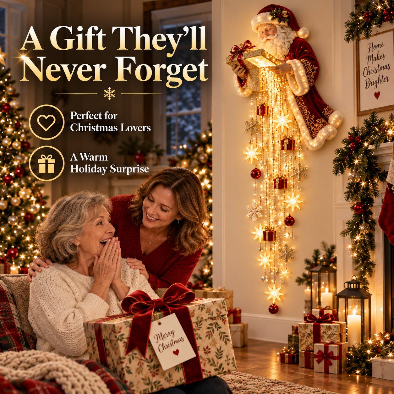 Santa Magical Gift Starfall Cascade Christmas gift idea