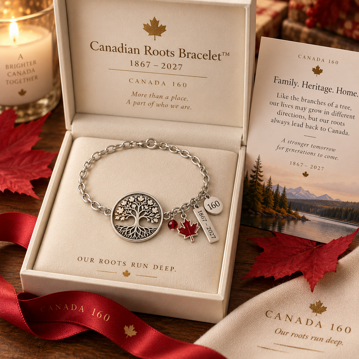 🍁 Canada 160 Heritage Bracelet Collection™ – 1867–2027 Commemorative Keepsake