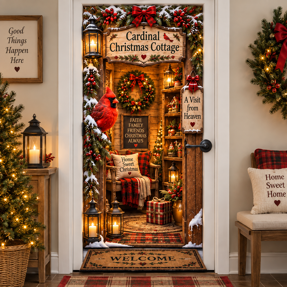 🎅Christmas Magic Door Portal™ – Life-Size Holiday Door Cover✈️