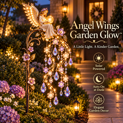 🪽 Angel Wings Garden Glow™ – Memorial Solar Garden Light