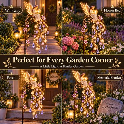 🪽 Angel Wings Garden Glow™ – Memorial Solar Garden Light