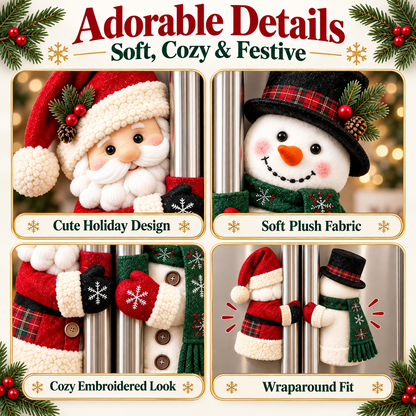 🎅 Christmas Kitchen Handle Huggers™ – Santa & Snowman Decor