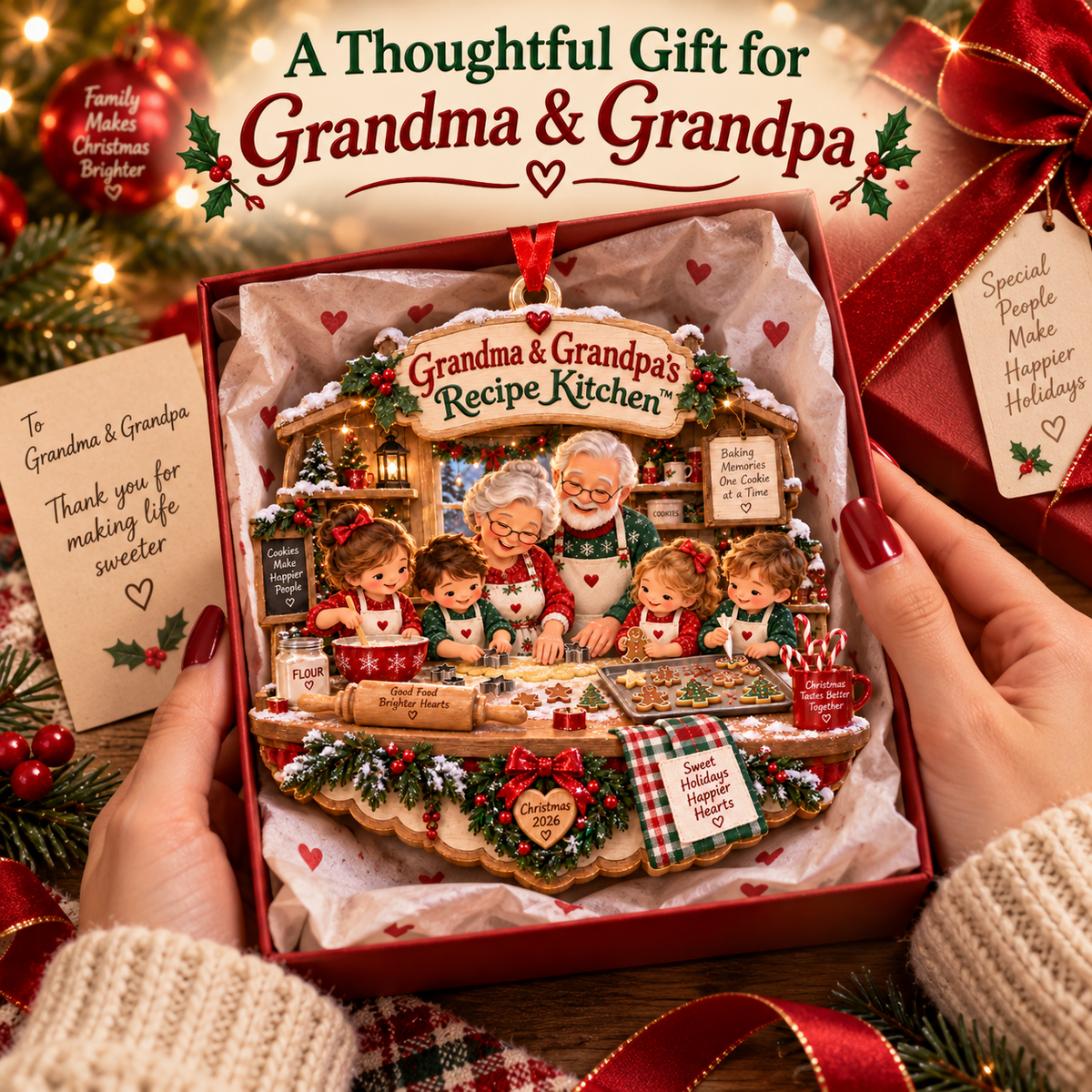 🎄 Grandma & Grandpa’s Recipe Kitchen™ – Christmas Family Baking Keepsake ❤️