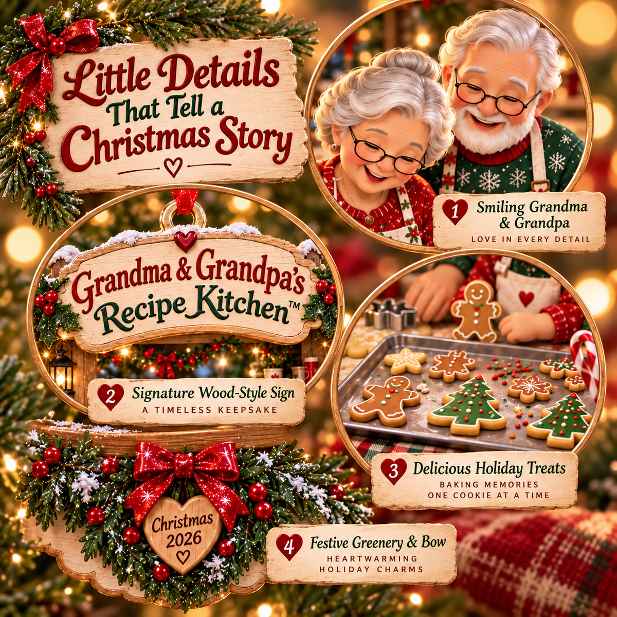 🎄 Grandma & Grandpa’s Recipe Kitchen™ – Christmas Family Baking Keepsake ❤️
