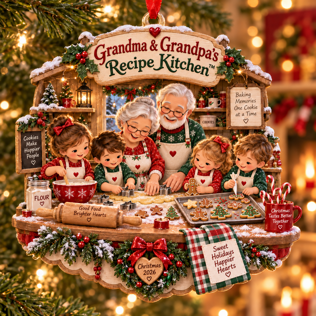 🎄 Grandma & Grandpa’s Recipe Kitchen™ – Christmas Family Baking Keepsake ❤️