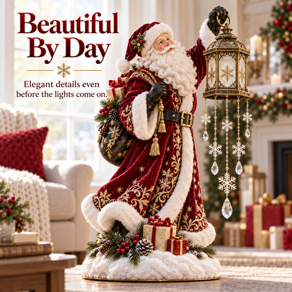 🎅 Santa’s Magic Lantern Snowfall™✨ – Lighted Christmas Tabletop Decor