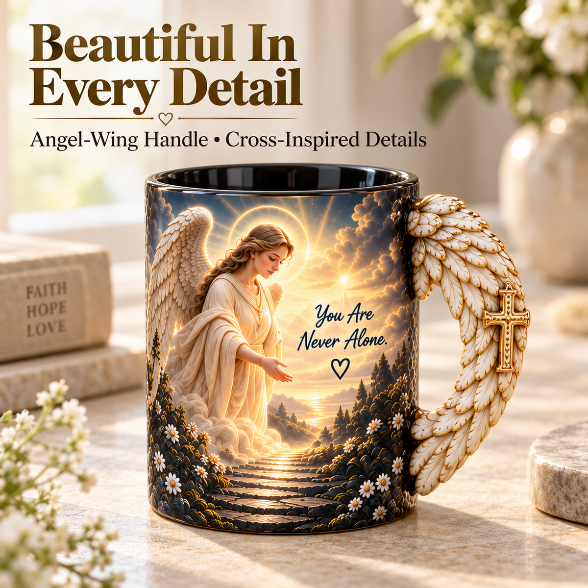 🪽 Angel’s Embrace™ ✨– Guardian Angel Heat-Reveal Mug | You Are Never Alone