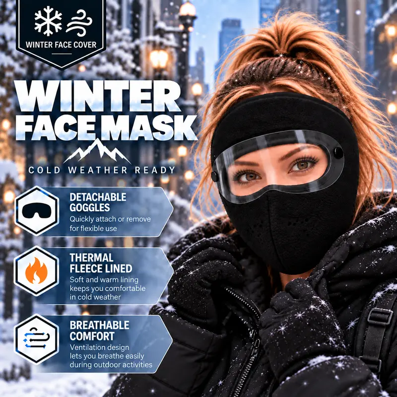 ❄💝Winter warm fleece windproof high-definition goggles