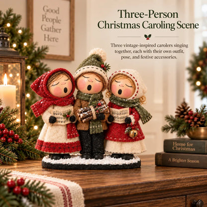 🔥LAST DAY 50% OFF - Vintage Christmas Carolers Figurine – Cozy Farmhouse Holiday Tabletop Decor