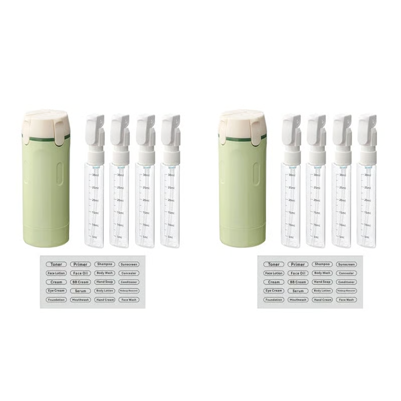 4-in-1 auslaufsicheres, drehbares Reisedispenser-Set