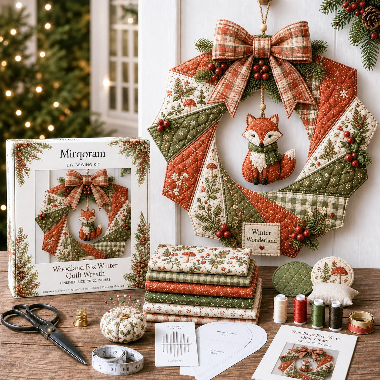 🔥LAST DAY 50% OFF - 🎄Christmas Fabric Wreath DIY Kit – A Keepsake You’ll Hang with Pride Year After Year💫