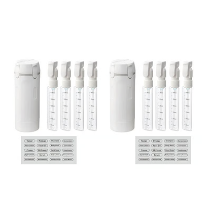 4-in-1 auslaufsicheres, drehbares Reisedispenser-Set