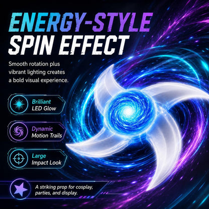 LED Rasenshuriken Fidget Spinner — Spin, Glow & Bring Your Energy to Life ⚡